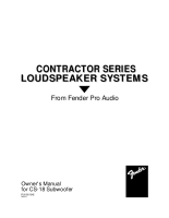 Fender CS-18-Subwoofer - Owners Manual